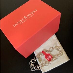 New James Avery Connecting Hearts Bracelet Size S